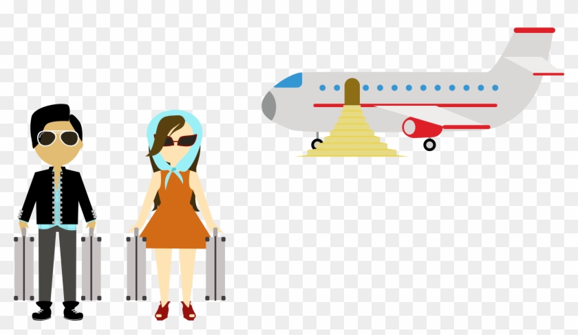 Joyce Wayne Traveling By Plane - Illustration #1055128