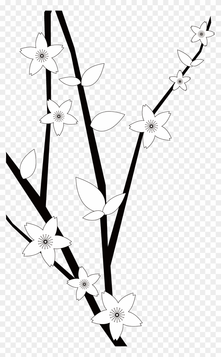 Plum Blossom Snow - Line Art #1055211