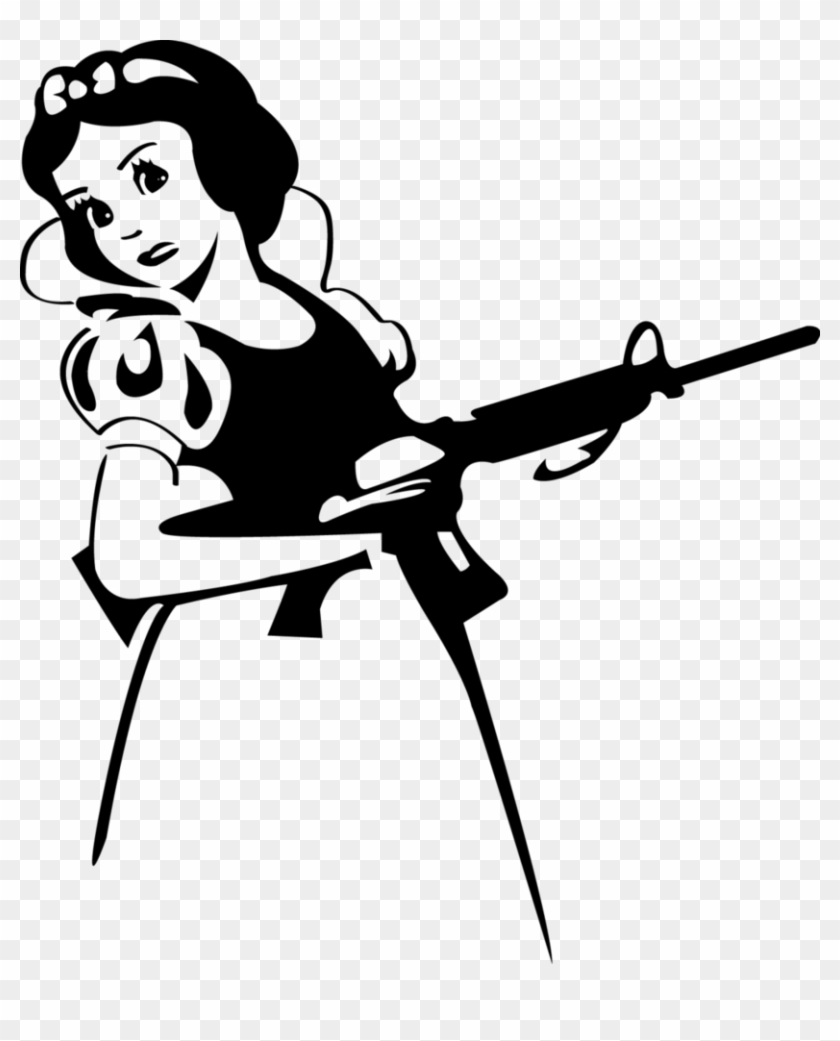 Snow White With A Gun By Martintoutcourt - Snow White Black And White Transparent #1055243