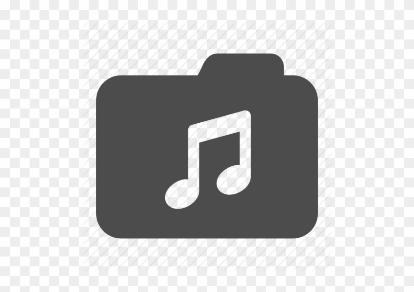 Music Icons Grey - Music Note Folder Icon #1055270