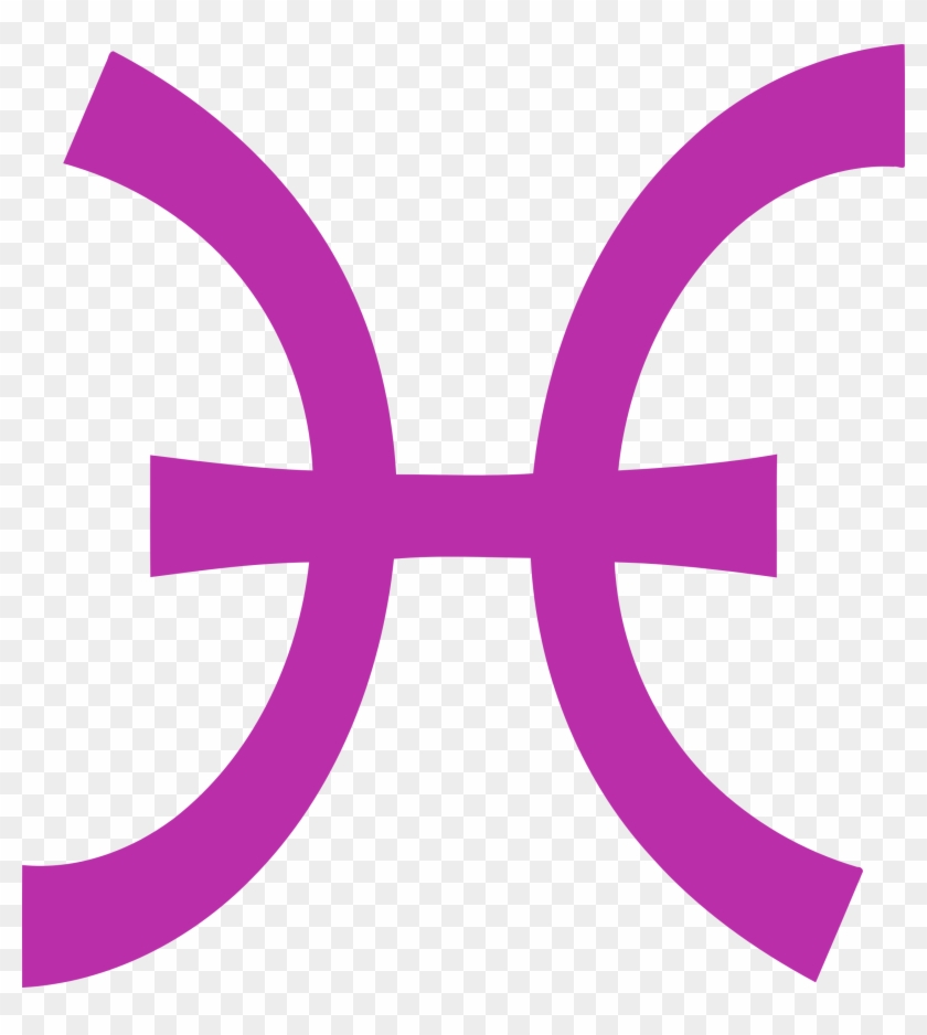 Pisces Symbol 2 - Pisces Symbol Purple #1055294