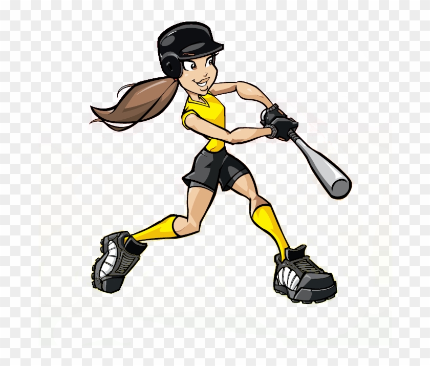 Girl - Softball Cartoon #1055356