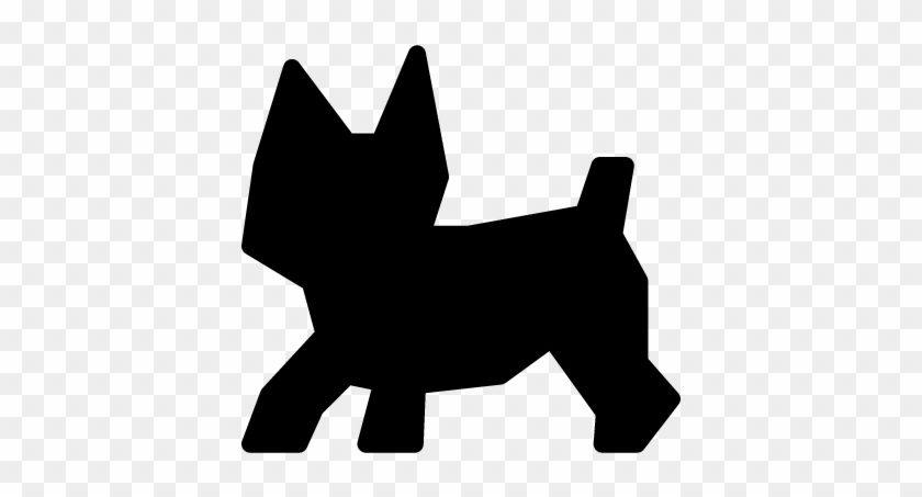 Puppy, Black Small Pet Dog Shape Vector - Forma De Un Perro #1055357