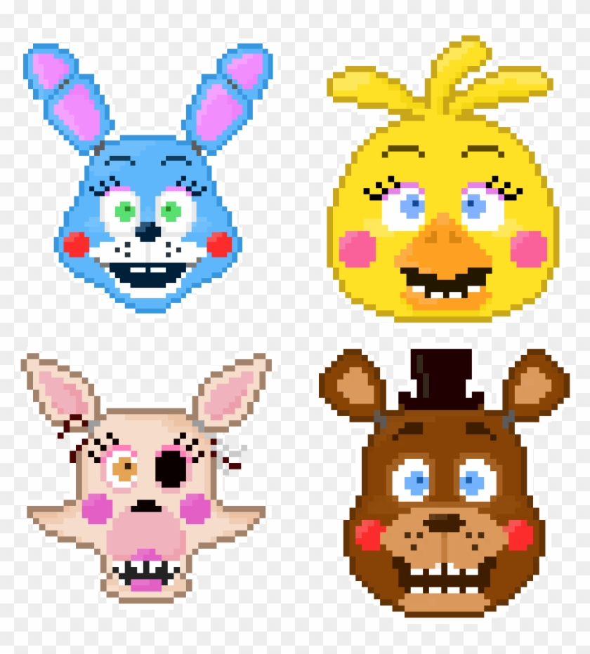 Five Nights at Freddy\'s 2 Animatronics Pixel art Minecraft, others  transparent background PNG clipart