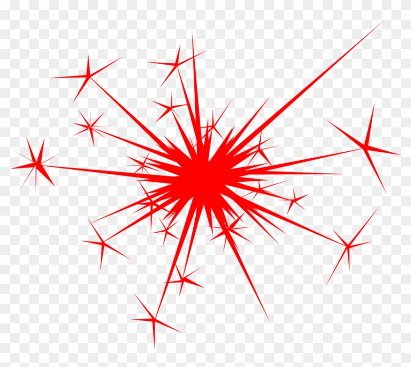 Exploding Star Clipart - Firework Red Png #1055406