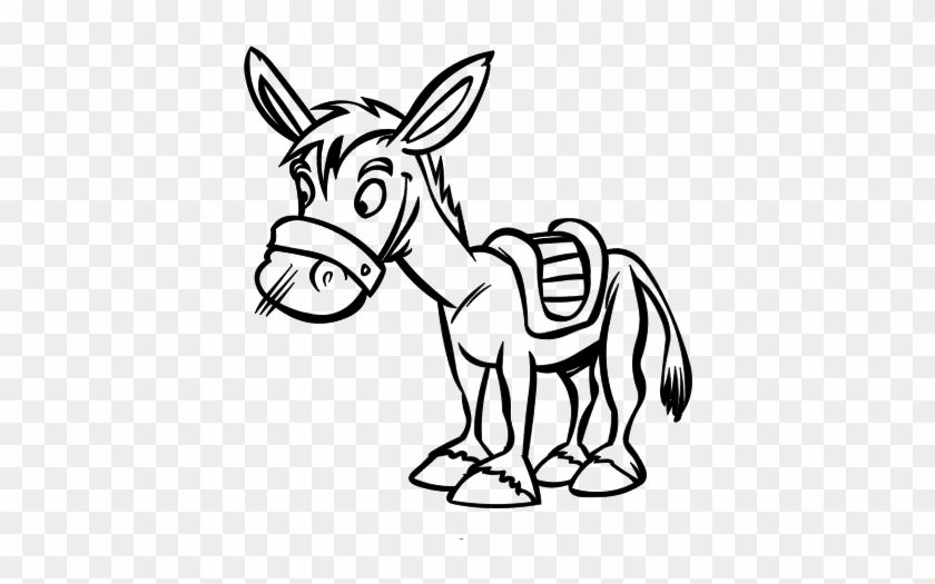 18 - Donkey Cartoon Drawing #1055427
