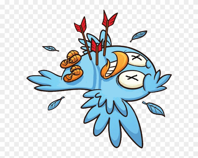 Dead Clipart Sparrow - Falling Bird Cartoon #1055445