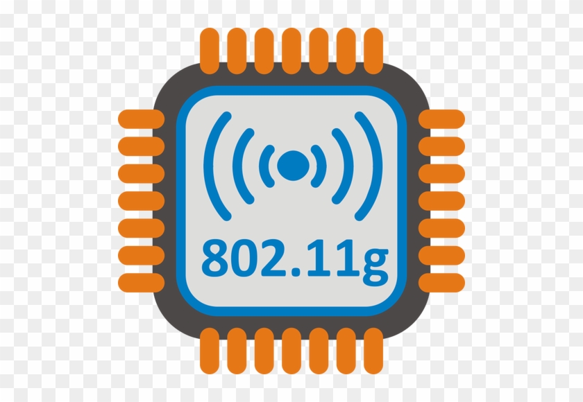 11g Wifi Chip Set Stylized Icon Vector Clip Art - Wlan 802.11 G #1055476