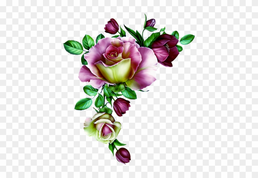 Ok Rose Clipart - Purple Rose Vintage Png #1055526