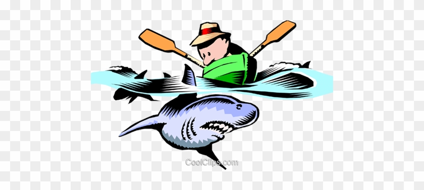 In Shark Infested Waters Royalty Free Vector Clip Art - Life #1055552