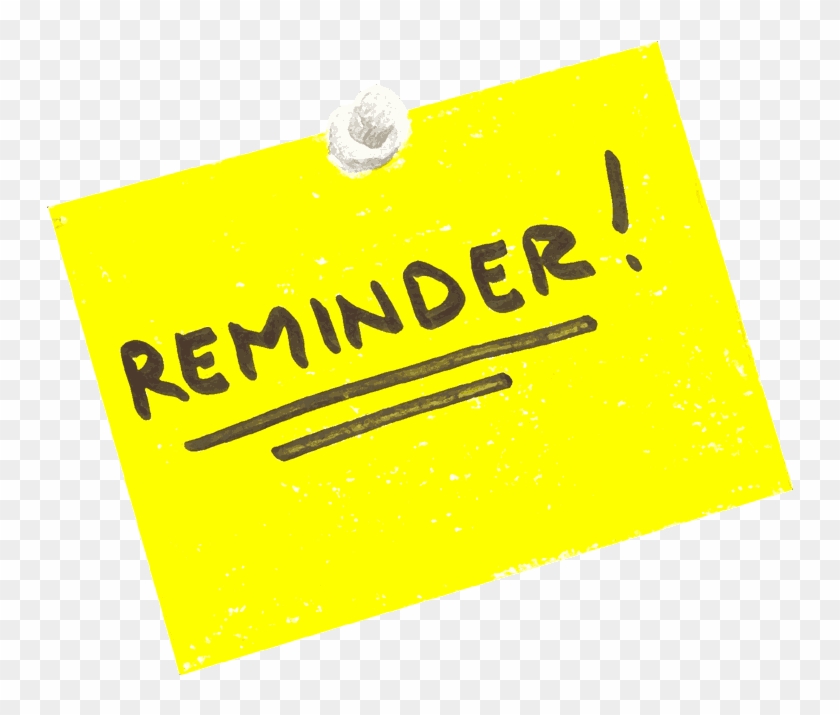 Friendly Reminder Note Clipart - Reminder Clip Art #1055605