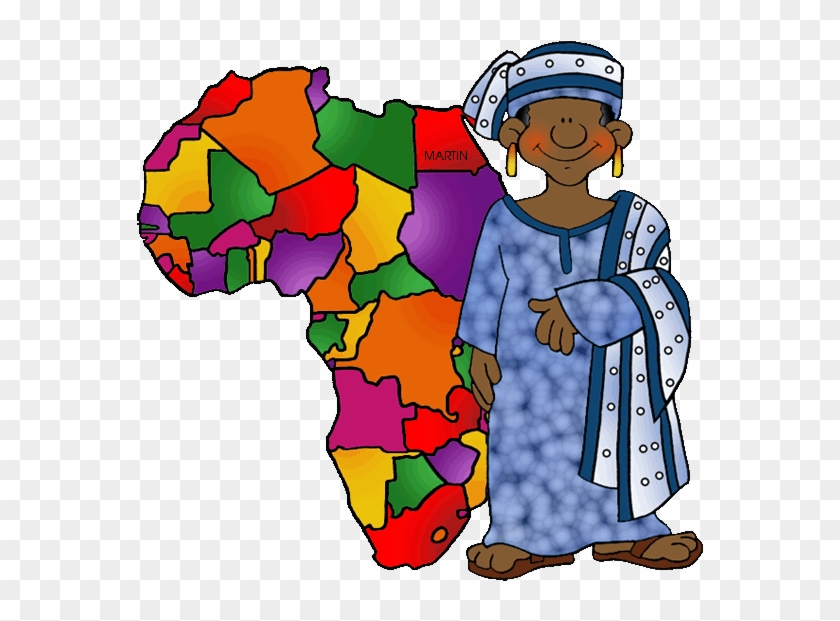 Africa Clip Art By Phillip Martin, African Map - Africa Clipart #1055609