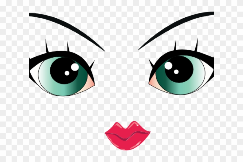 Female Eyes Clipart Transparent Background, Female Cartoon Eye