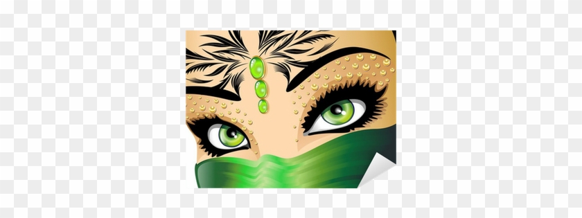 Occhi Verdi Esotici Exotic Green Eyes Vector Sticker - Eye #1055668