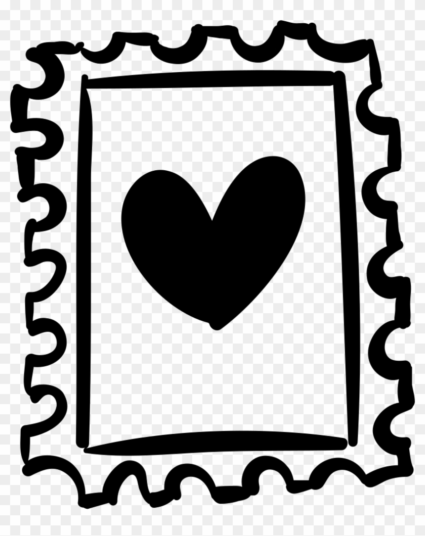 Stamp With Heart Drawing Comments - Dibujo Sello #1055785
