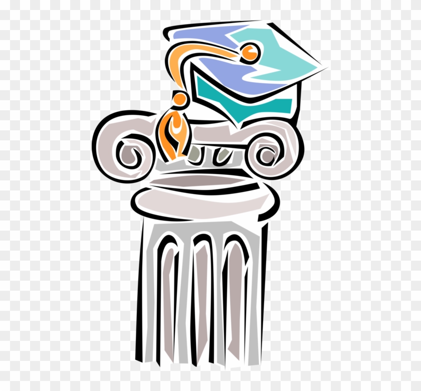 Vector Illustration Of Higher Learning And Education - Vector Illustration Of Higher Learning And Education #1055820