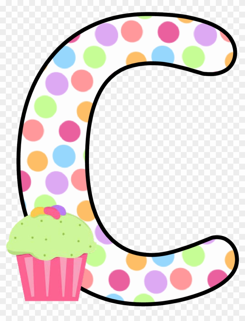 Ch B *✿* Alfabeto Cupcake De Kid Sparkz - Alphabet Letters With Cupcakes Design #1055979