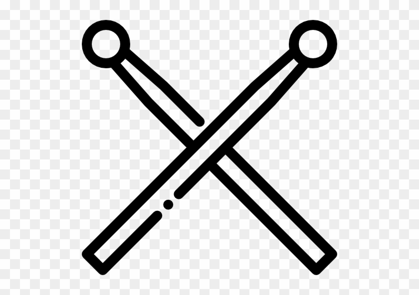 Drumsticks Free Icon - Fork And Spoon Outline #1056068