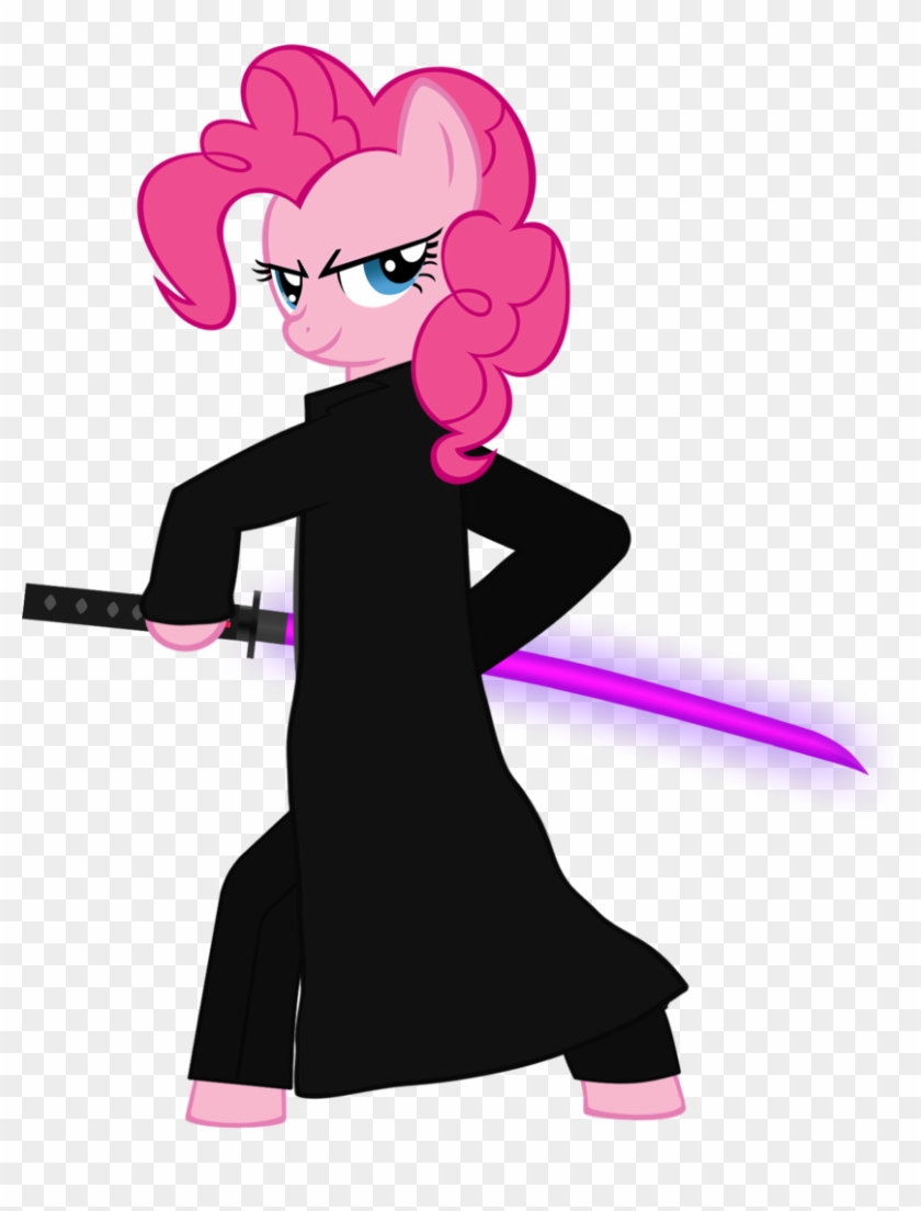 Darkaluminum, Clothes, Katana, Pinkie Pie, Safe, Simple - Cartoon #1056189