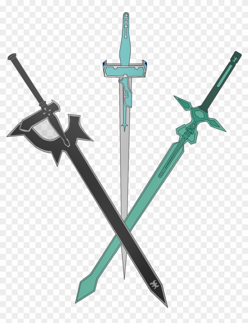 Sword Art Online Asuna And Kirito Swords By Healsgood - Sword Art Online Symbol #1056202
