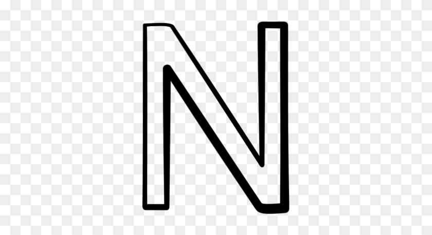 Letter N Clipart Black And White Capital N Bubble Letter Free