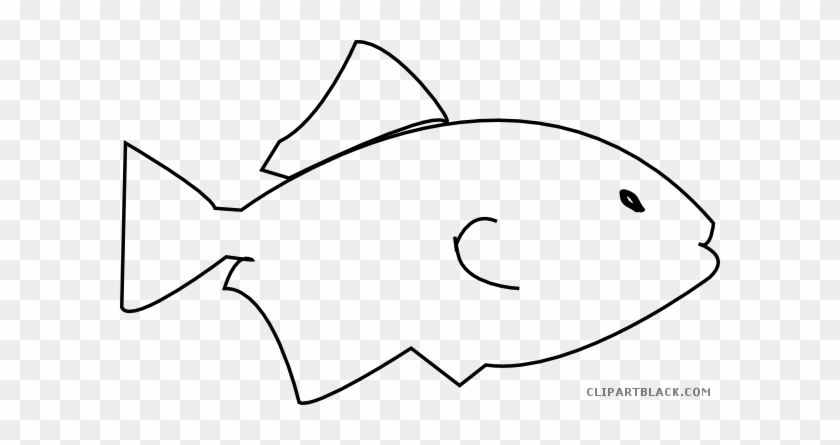 Fish Outline Animal Free Black White Clipart Images - Template #1056229