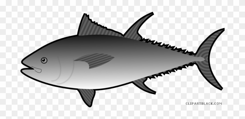 Tuna Fish Animal Free Black White Clipart Images Clipartblack - Tuna #1056237