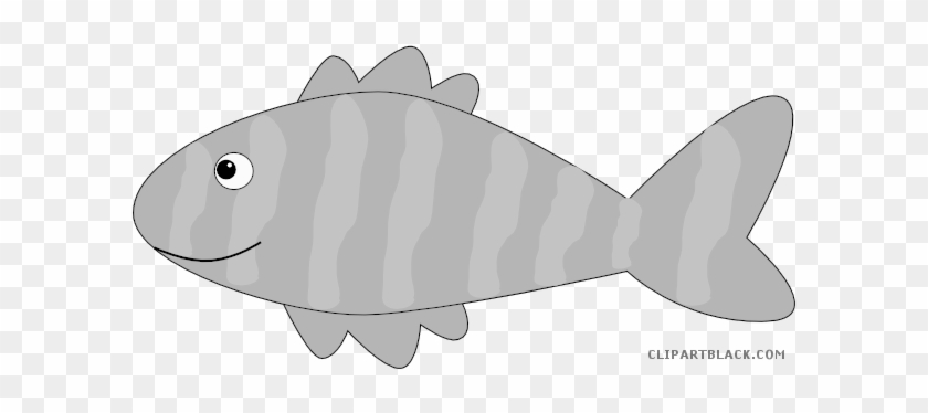 Cartoon Fish Animal Free Black White Clipart Images - Transparent Cartoon Fish #1056239