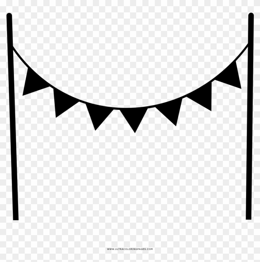 Bunting Coloring Page - Gefeliciteerd In Het Fries #1056390