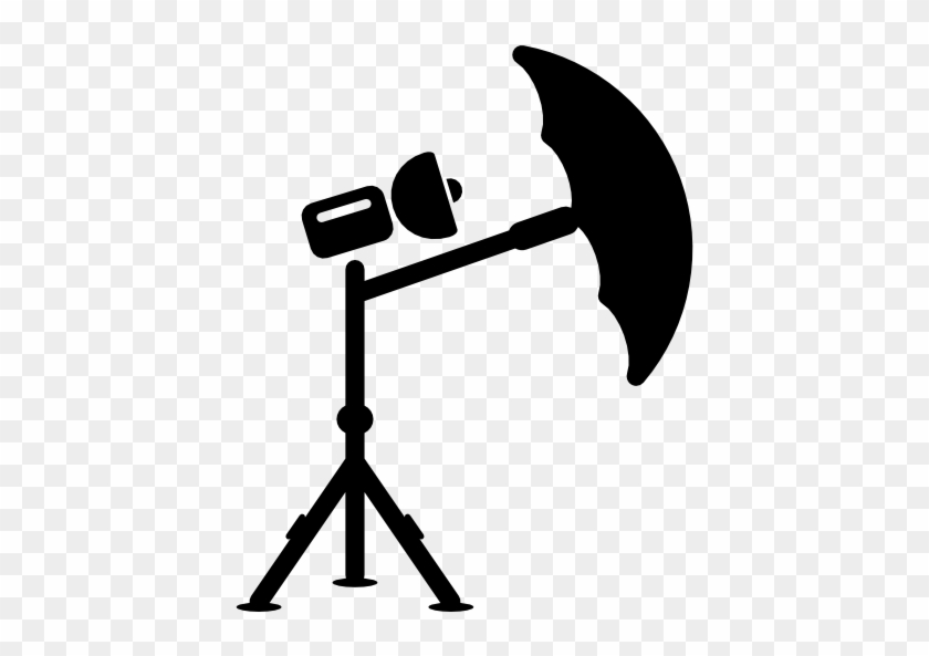 Photography Lamp Focus With Tripod And Umbrella Free - Tripod Logo Png #1056473