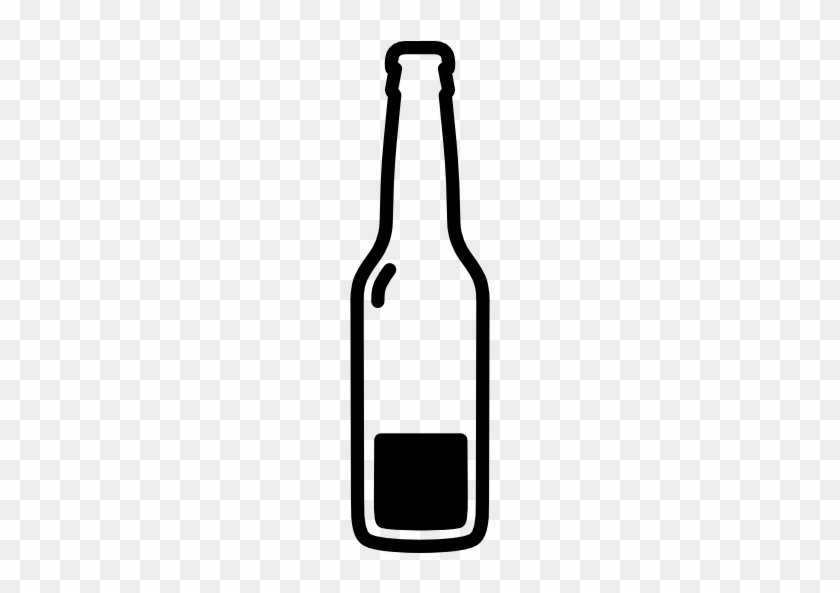 Beer Bottle Almost Empty Free Icon - Beer Bottle Vector Png #1056517