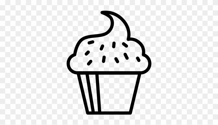 Sweet Cupcake Vector - Cupcake Logo Black And White Png #1056562