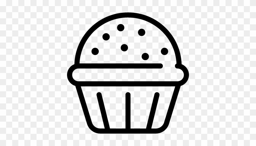 Muffin With Chocolate Vector - Icon #1056570