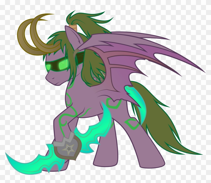 World Of Warcraft Pony Heroes Of The Storm Sunset Shimmer - My Little Pony Illidan #1056656
