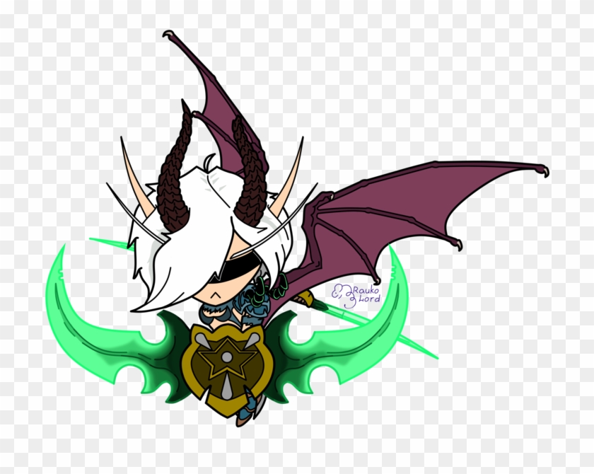 [world Of Warcraft]demon Hunter Sticker By Raukotaur - Cartoon #1056675