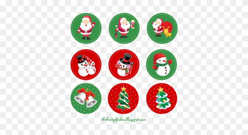Here I Share You, Free Christmas Cake Topper Printable - Free Printable Stickers Christmas #1056787