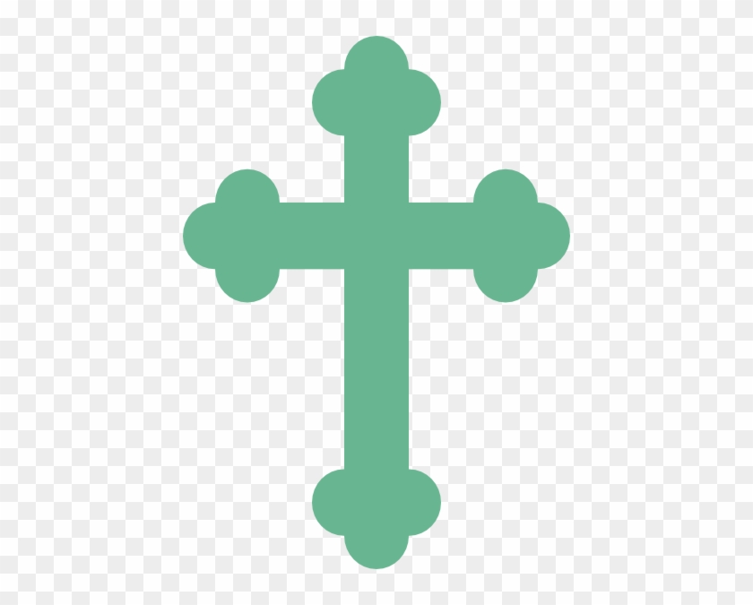 Mint Christening Cross Clip Art At Clker Com Vector - Christening Cross #1057016