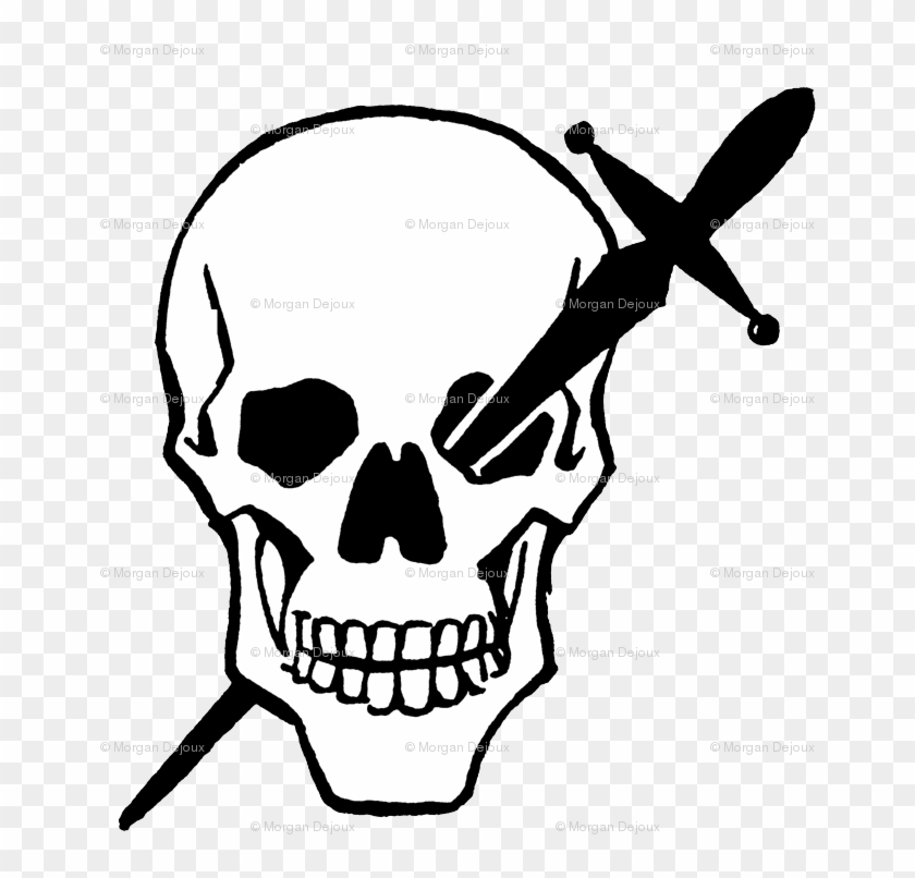 Skull With Dagger Through #1057248