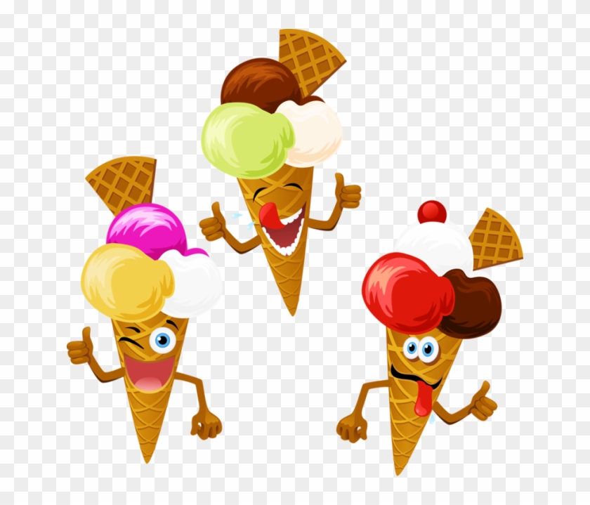 Funny Ice Cream - Glace Cartoon #1057338