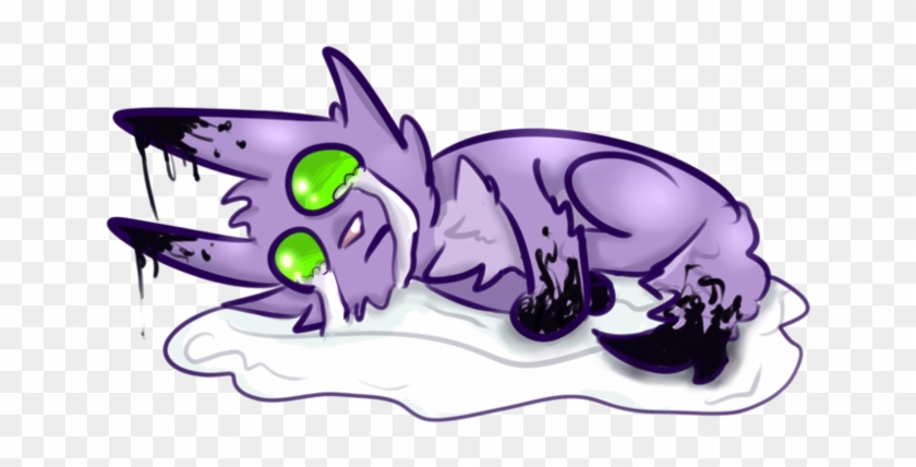 A Very Sad Purple Cat By Deeznuts69420 - Cartoon #1057346