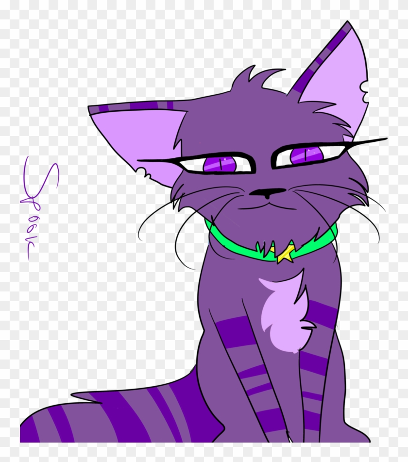 Purple Striped Cat By Spookdraws - Cat Yawns #1057350