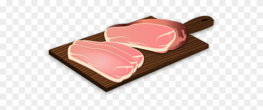 Steak Clipart Piece Meat Pencil And In Color Steak - Cutting Board Cartoon Png #1057406
