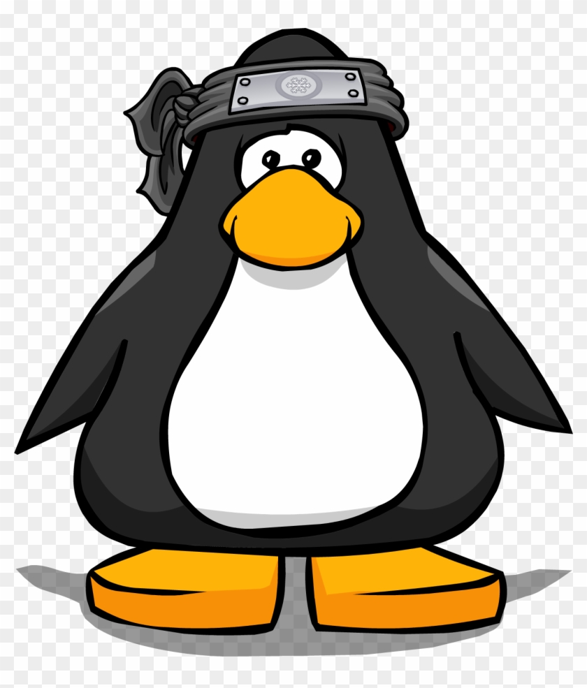 Black Ice Headband From A Player Card - Club Penguin With Hat #1057460