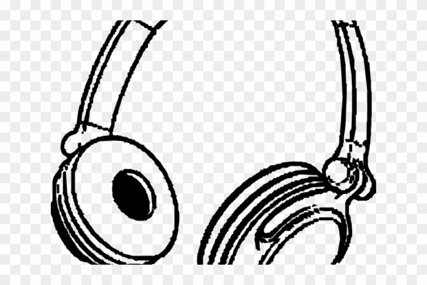 Headphone Clipart Black And White - Headphones Clip Art #1057490