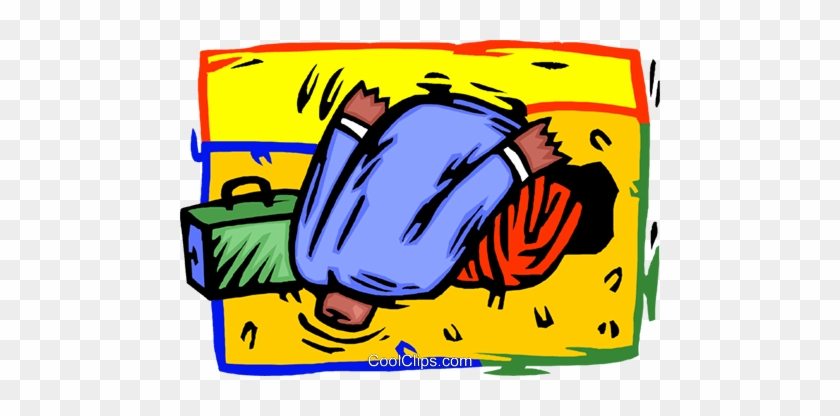 Burying Head In The Sand Royalty Free Vector Clip Art - Burying Head In The Sand Royalty Free Vector Clip Art #1057644