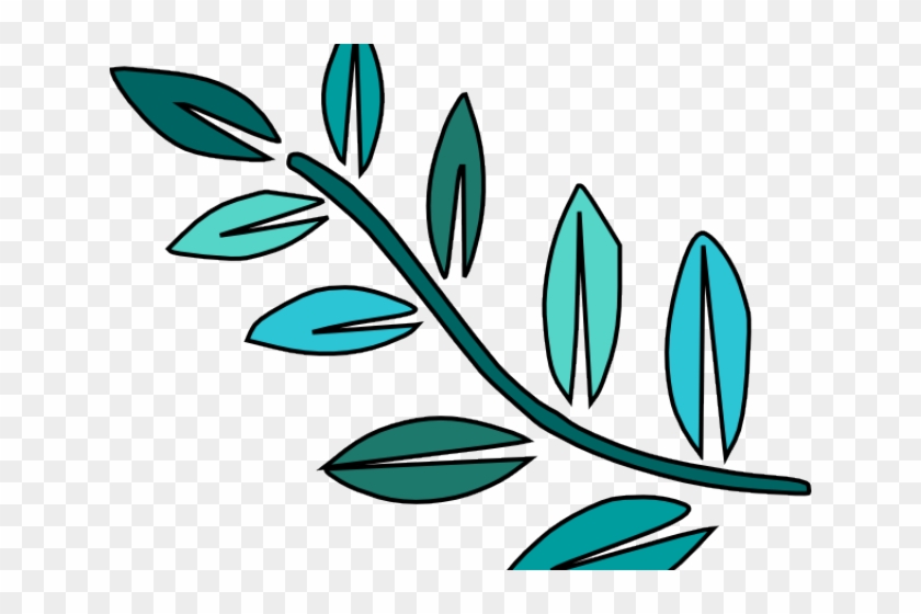 Teal Clipart Leaf - Tree Branch Clip Art #1057655