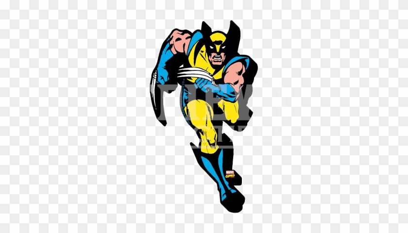 Wolverine Magnet - Blue Wolverine Square Sticker 3" X 3" #1057673