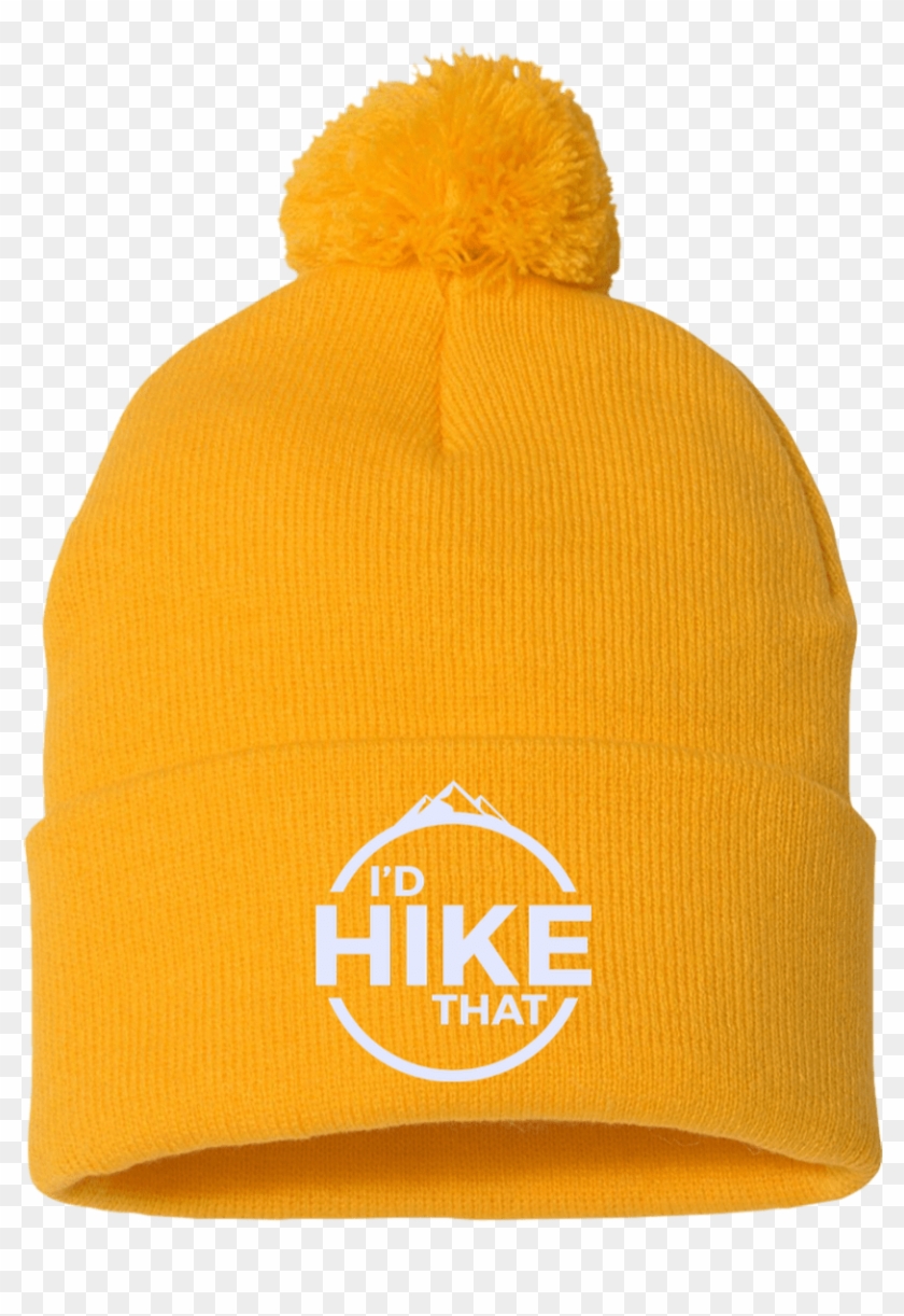 Hats Pom Pom Knit Cap / Gold / One Size I'd Hike That - Let's Get Weird Sp15 Sportsman Pom Pom Knit Cap #1057771