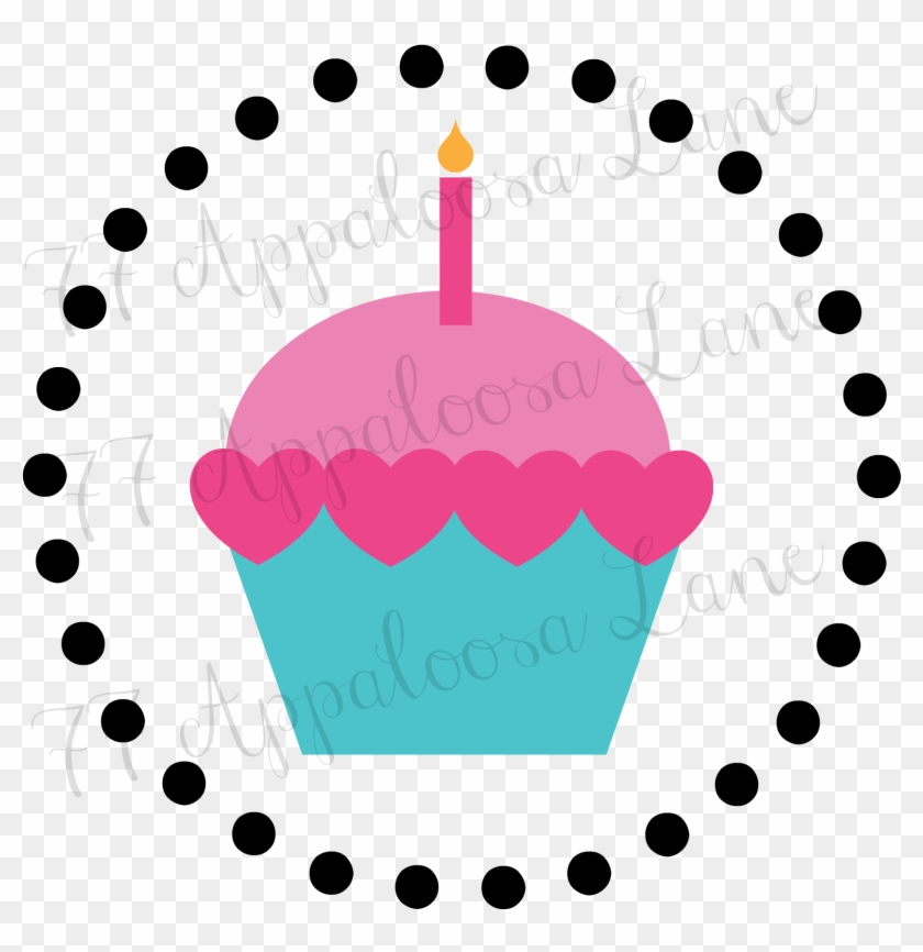 Birthday Cupcake Stickers- Printable Digital Download - Herringbone Half Double Crochet #1057919