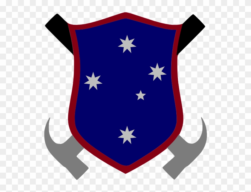 Rk Shield Clip Art At Clker - Australian And British Flag #1057930